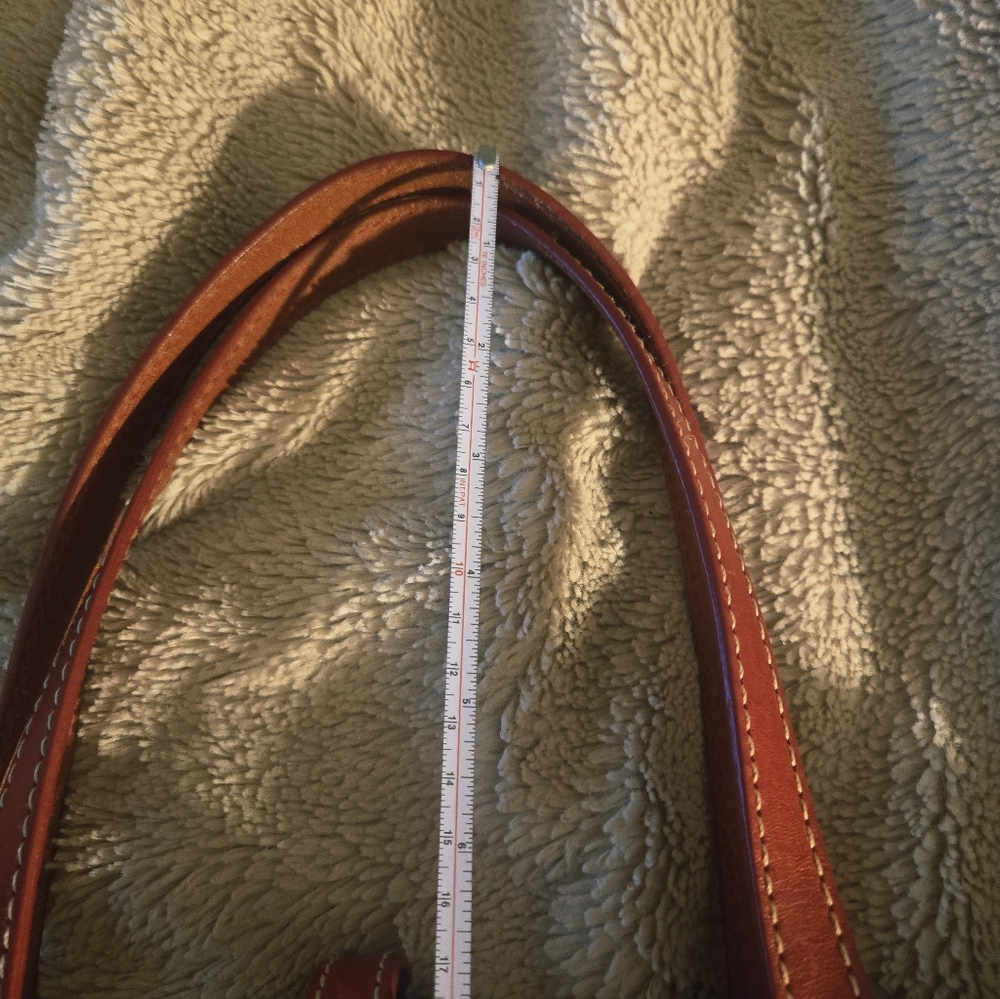 Dooney & Bourke Blue Canvas Tote Bag Red Trim Good Condition - Picture 15 of 15